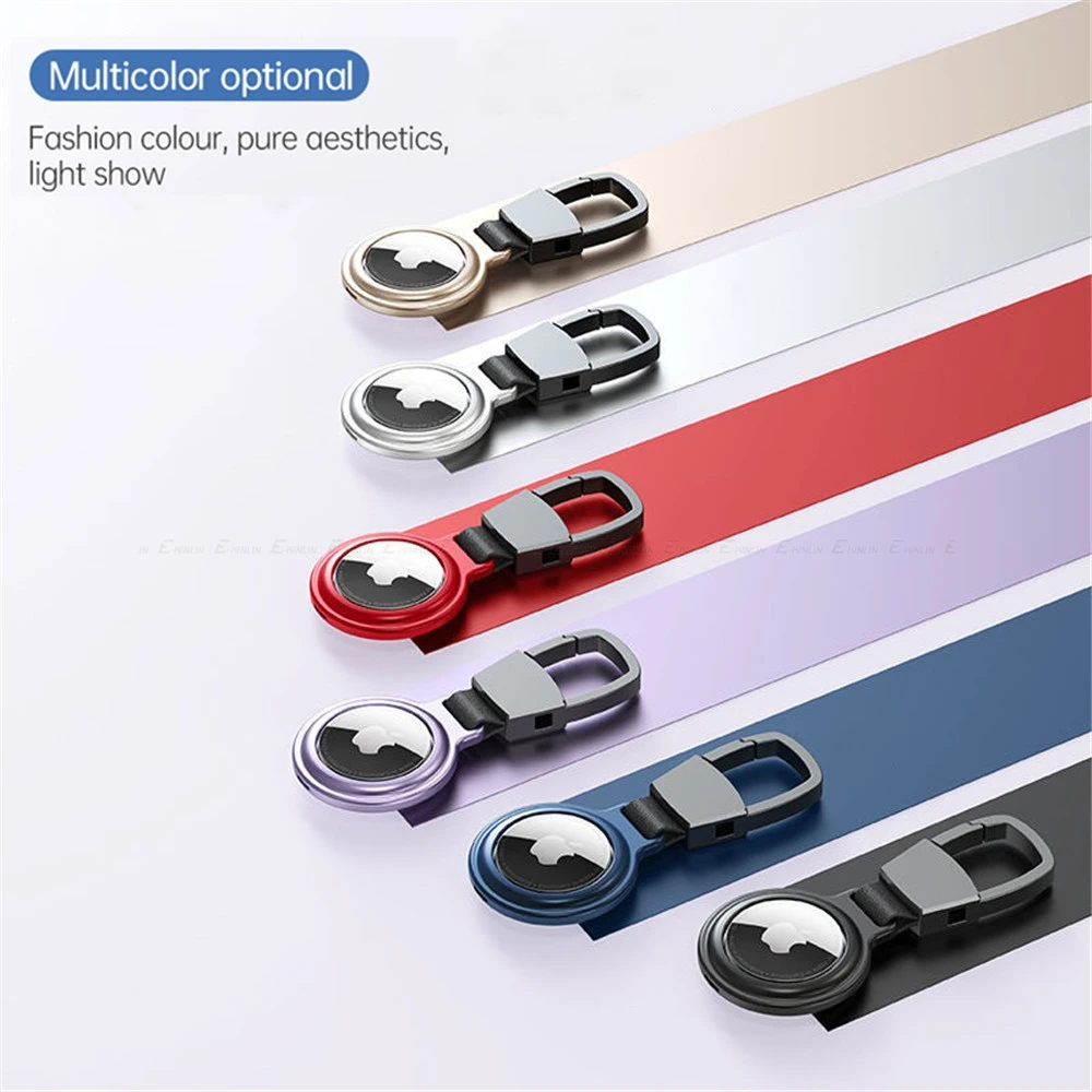 Magnetic Adsorption Cover For Apple Airtag Locator Protective Sleeve Shell For Air Tag Locator Keychain Protector Metal Case