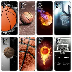 Basketball Basket Phone Case For Apple iPhone 13 12 Mini 11 Pro Max XR X XS MAX 6 6S 7 8 Plus 5 5S SE 2020 Black Cover Coque