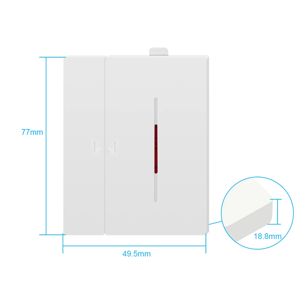 Factory Price 433mhz Wireless Door Window Magnet Sensor Detector For Home Wireless Alarm System , Works With Sonoff RF Bridge
