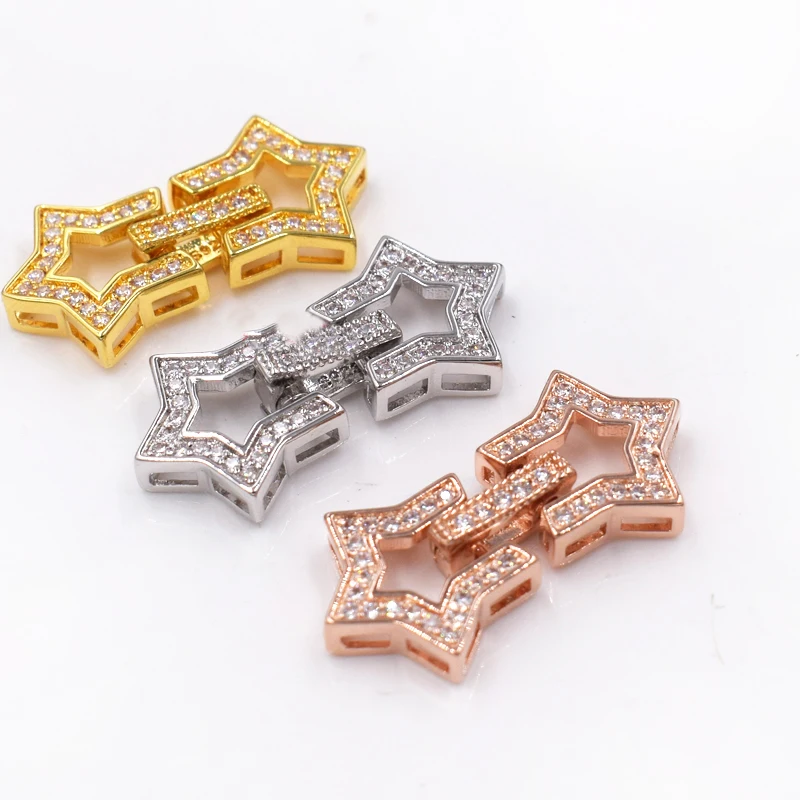 13x27mm Cubic Zircon CZ  Connector For Necklace Pendant DIY Jewelry Findings