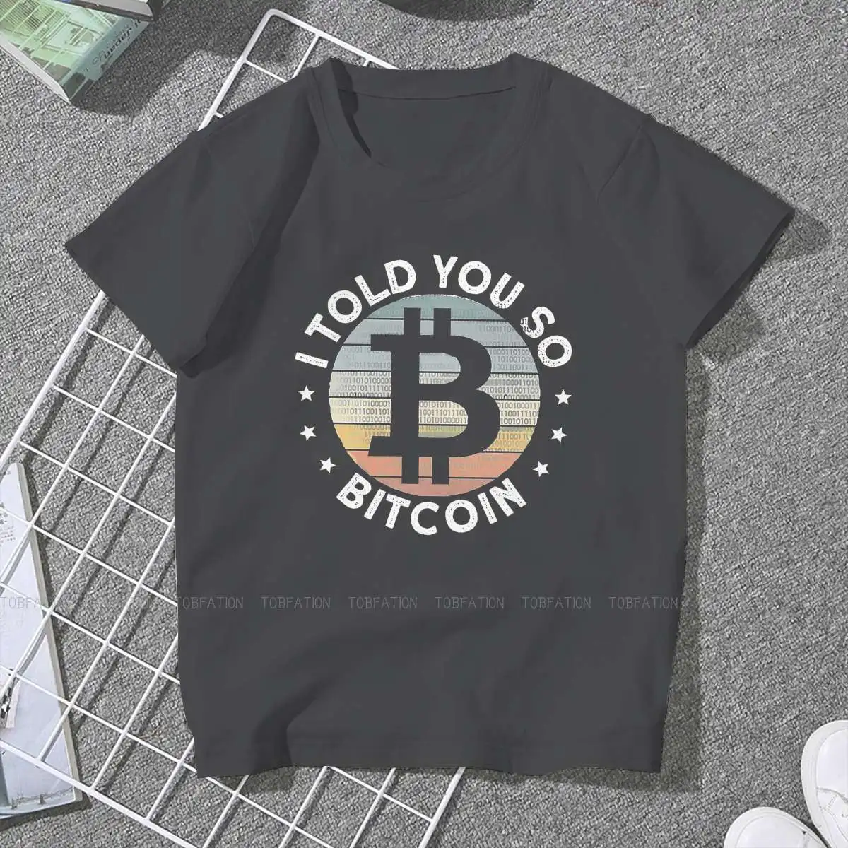 I Told You so Women Clothing Bitcoin Cryptocurrency Art Graphic Female Tshirts Vintage Loose Tops Tee Kawaii Girls Streetwear