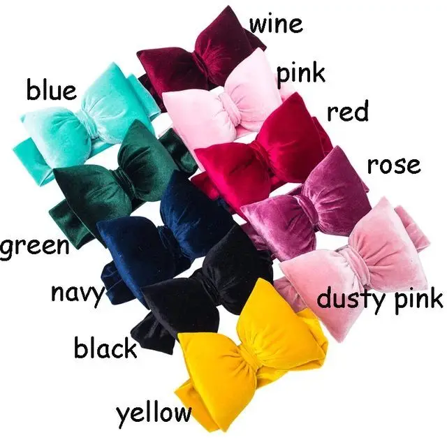 

Bulk 24pc/lot Girls Big Bows Velvet Headband,kids girls Large Bows Wide Headbands Baby Girls Props hair accessories