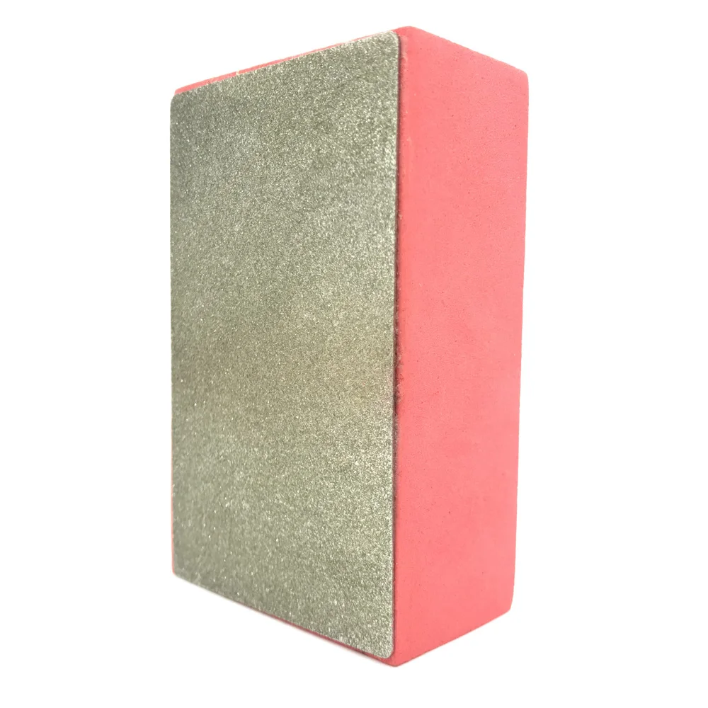 120 Grit Diamond Hand Polishing Pad 95*55*30mm For Ceramic Tile Glass Marble Edge Burr Steel Special-Shaped Rough Surface Grind