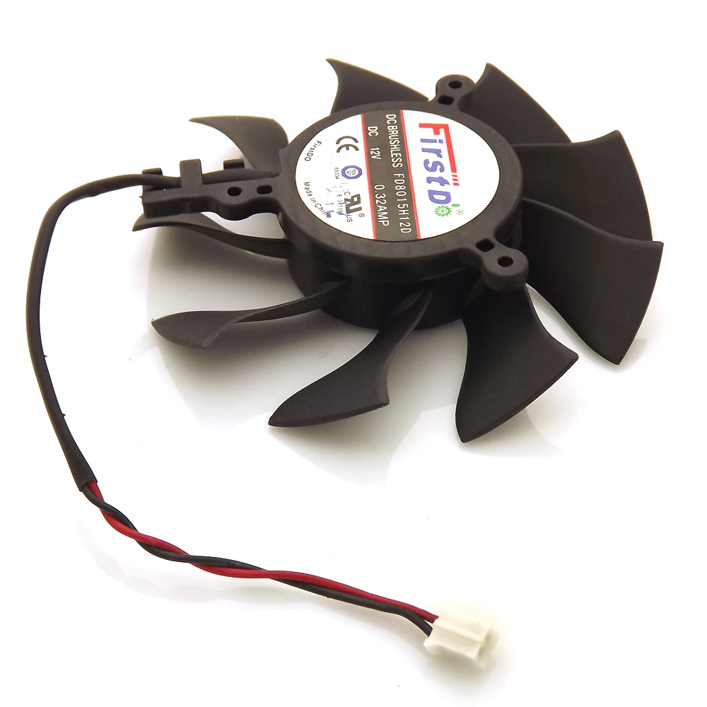 FD8015H12D DC12V 0.32A 75mm 2wire 2pin For ZOTAC GTX650 GTX650Ti Graphics/Video Card Fan 2Pin