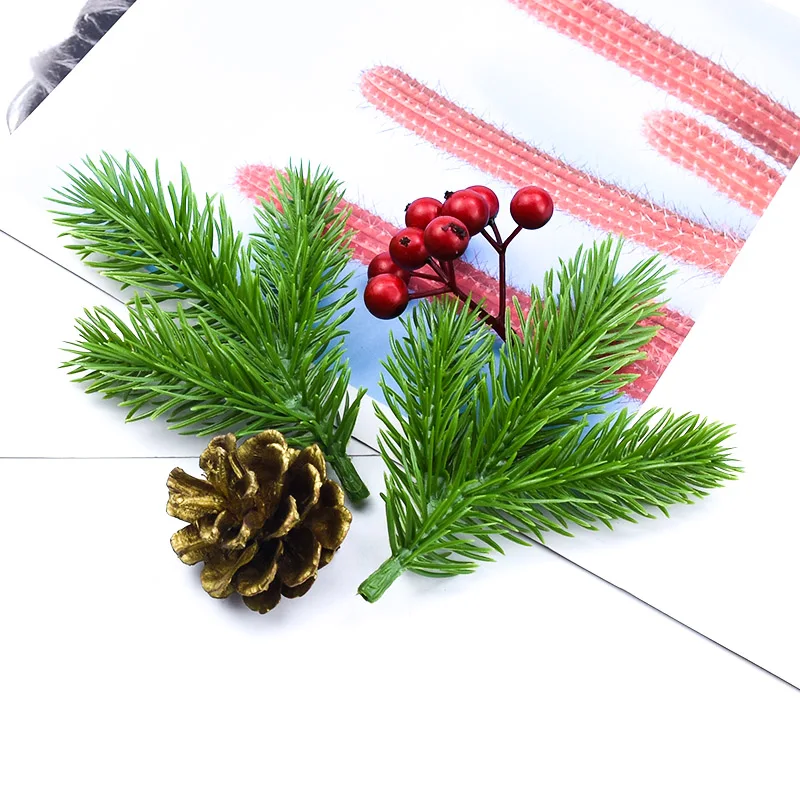 5/10 Pcs Christmas Decorations for Home Accessories Artificial Plants Wedding Decorative Flowers Wreath Diy Navidad Gifts Box