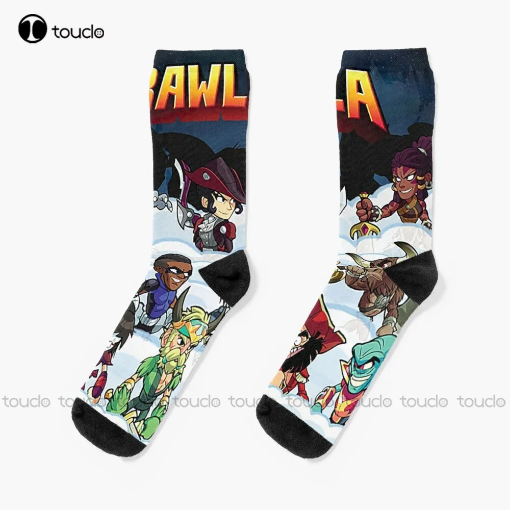 

Семейные носки The Brawlhalla, индивидуальные носки унисекс для взрослых и подростков, молодежные носки с цифровой печатью 360 °, рождественский подарок