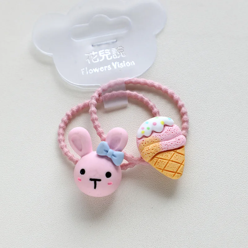 2PCS New Cute Sunflower Bee Cartoon Princess Headwear Kids Elastic Hair Bands Children Ropes Girls Accessories Baby Headdress