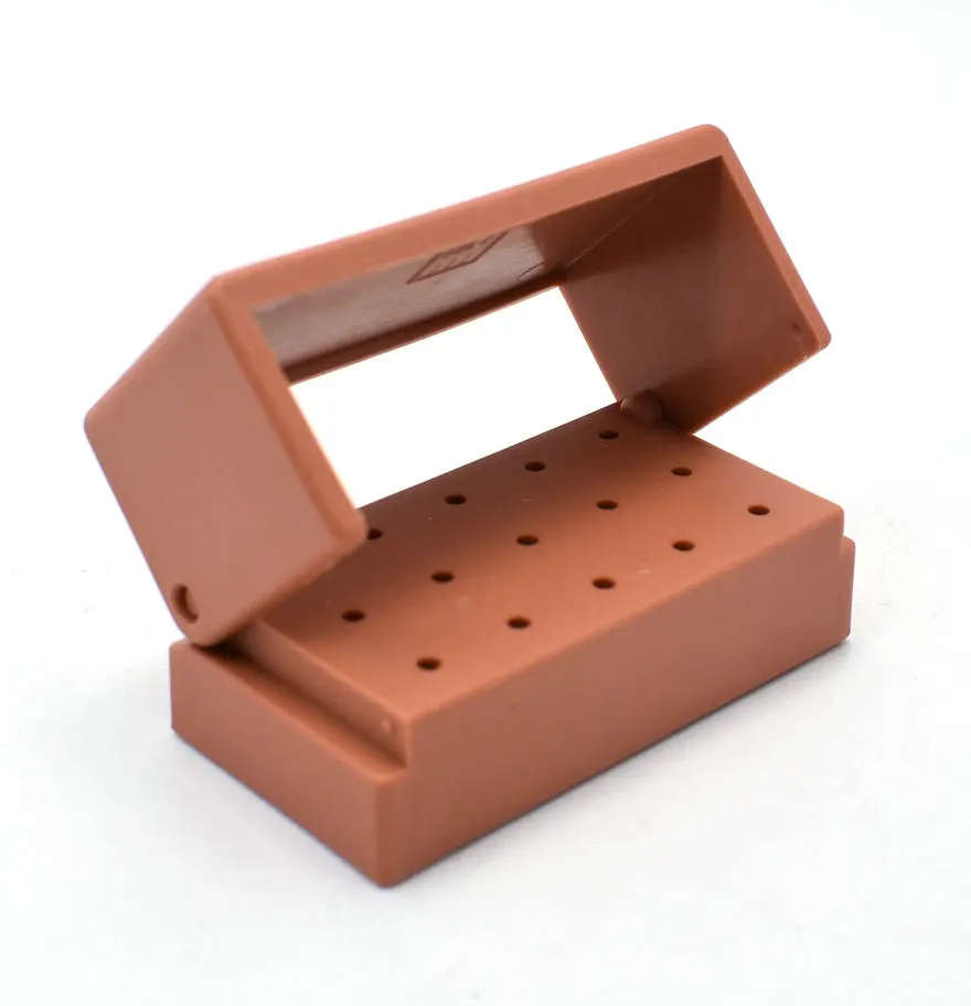 

Dental Autoclavable metal holder of high speed burs for organizing and cleaning Autoclavable plastic box as Ergo