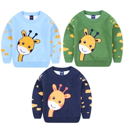 Boy Girls Giraffe Sweater Kids Clothes Cotton Long Sleeve Pullover Knitwear Warm Autumn Winter Spring Sweater Top 2-7Y