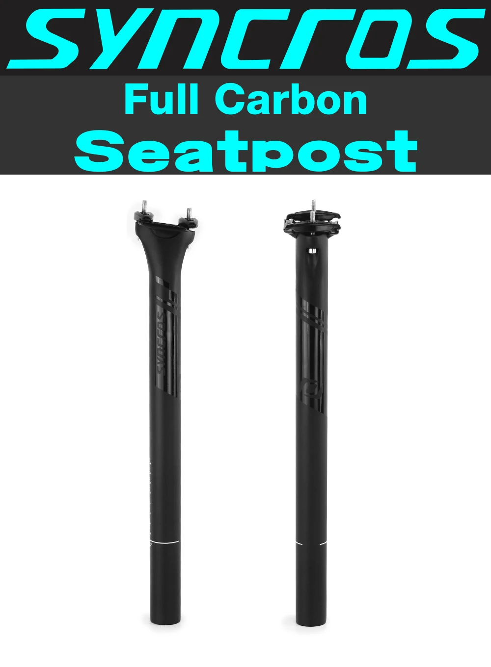 SYNCROS Carbonfaser-Sattelstütze für Rennrad/Mountainbike, 27,2/30,8/31,6 mm, 350-400 mm, Carbonfaser-Sattel, Fahrradzubehör – Detail 1