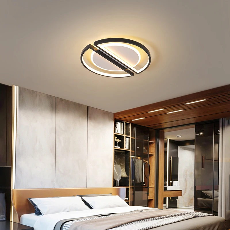Ultra-thin Modern LED Ceiling Lamp Living Room Remote Control Dimmable Nordic Round Bedroom Office Surface Lighting Fixture