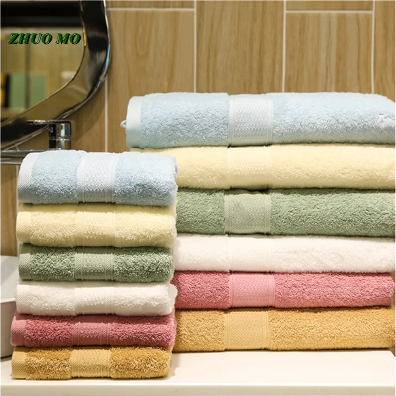 

High Quality Cotton Bath Towels Set for Adults, Soft, Large, Solid, Travel Towel, Bathroom Shower, Lovers Gift, New, T039