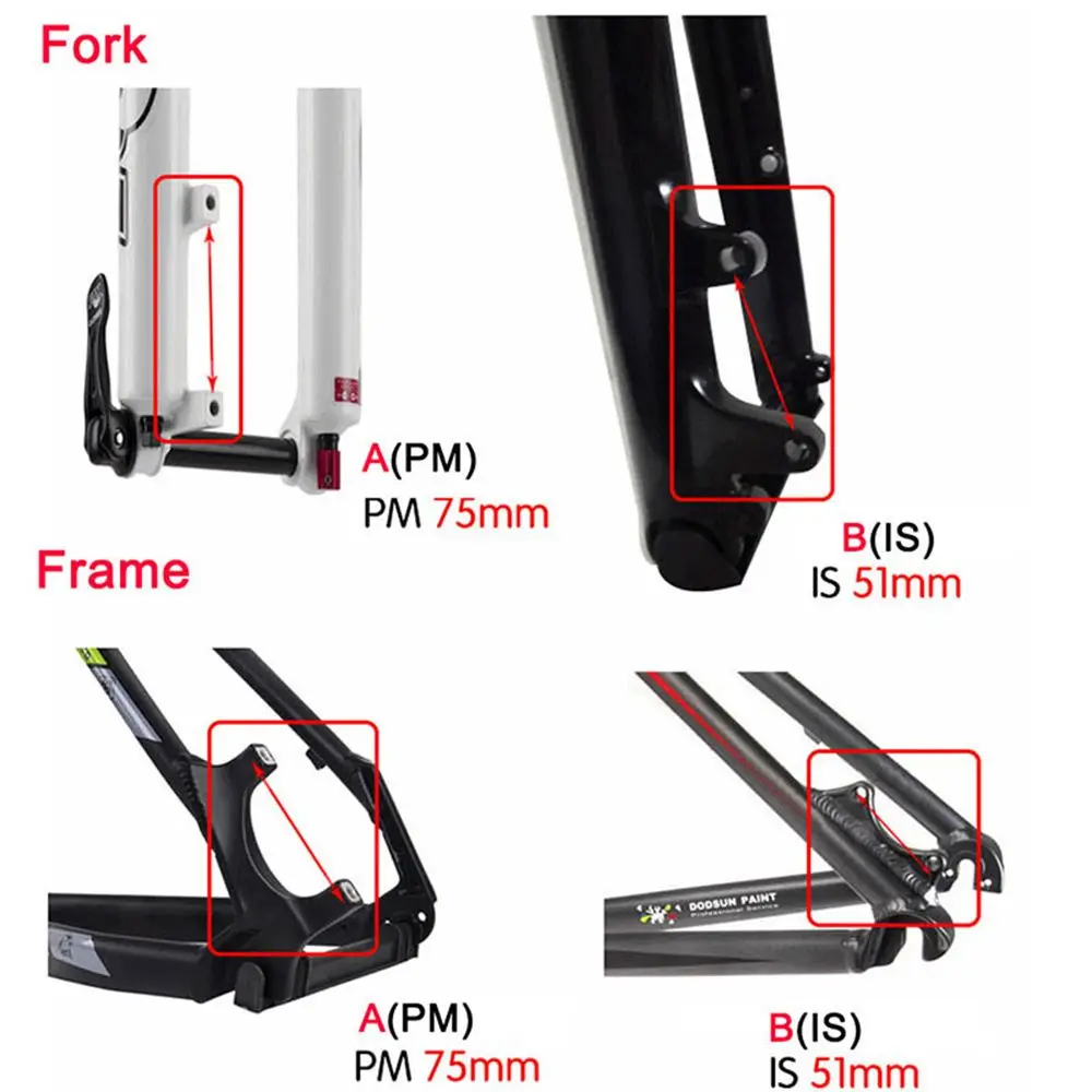 180mm 203mm Bracket Mountain Bike A To B Disc Brake Adaptor Bicycle Accessories PM/IS Converter