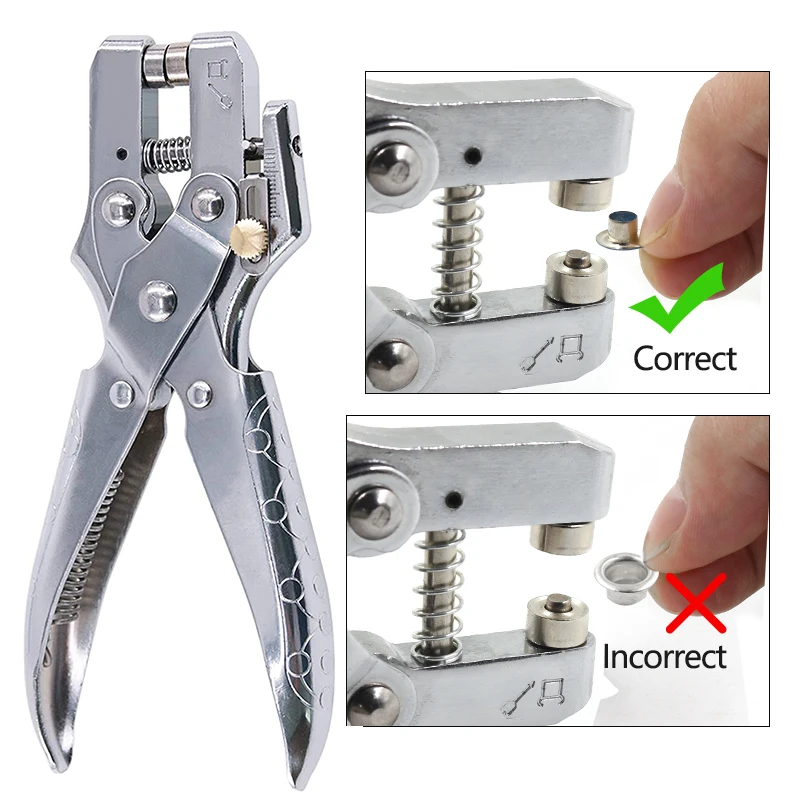 5mm Eyelet Installation Tool Set Iever Pliers Color Metal Air Hole Rivet Button Mold DIY Punching Accessories Using Eyelet Tool