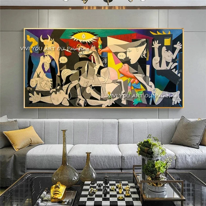 100% Handmade Guernica By Picasso Canvas Paintings Reproductions Famous Canvas Wall Art Picasso Pictures Home Wall Decor