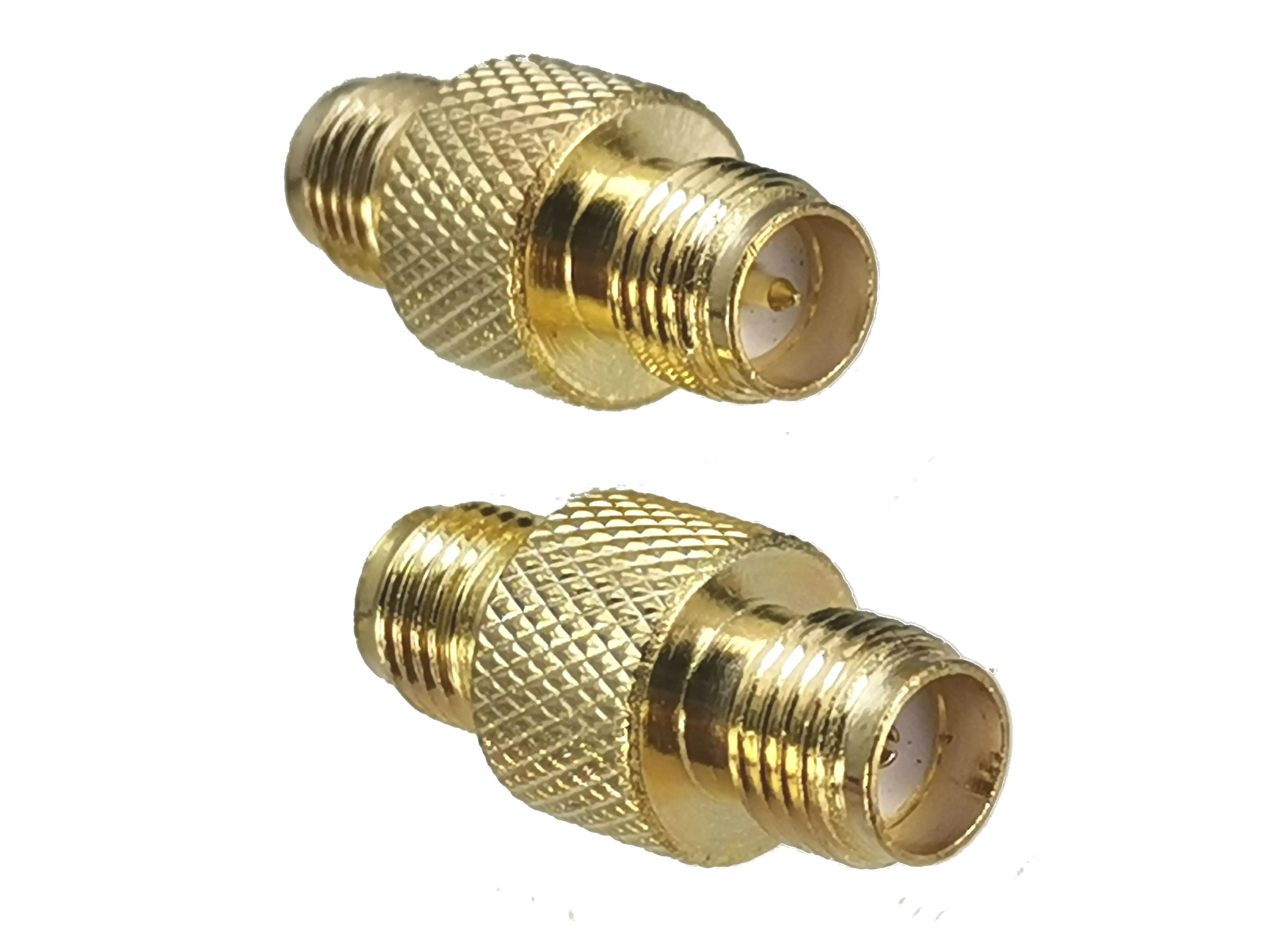 

1pcs Connector Adapter RP-SMA Female Plug to SMA Female Jack RF Coaxial Converter New Brass