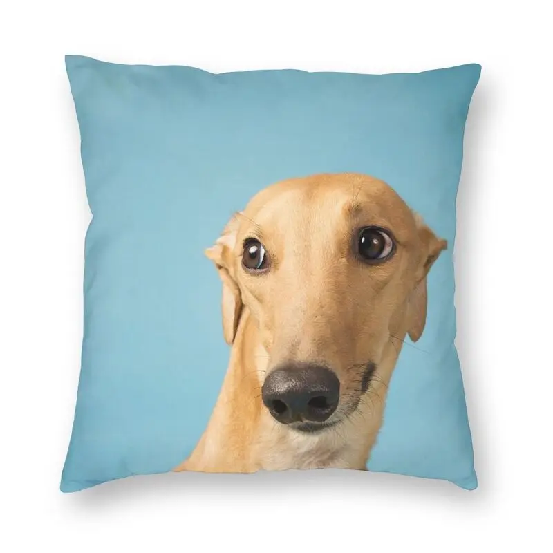 Greyhound Sighthound Dog Cushion Cover 40x40cm Decoration 3D Printing Animal Pattern Throw Pillow for Living Room Double-sided