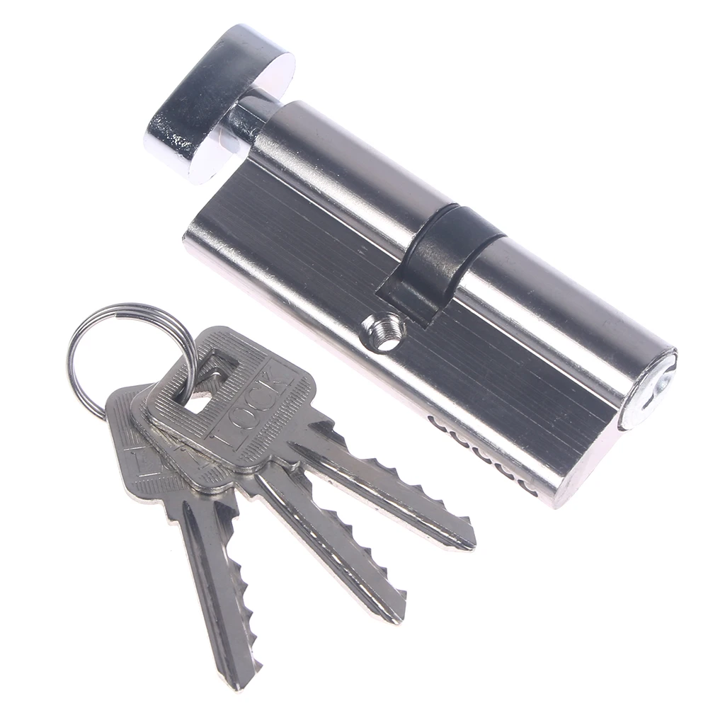 新しい X70 SilverTone シリンダーハードウェア屋内アルミホームセキュリティドアロックアルミ屋内ロック安全なセキュリティ