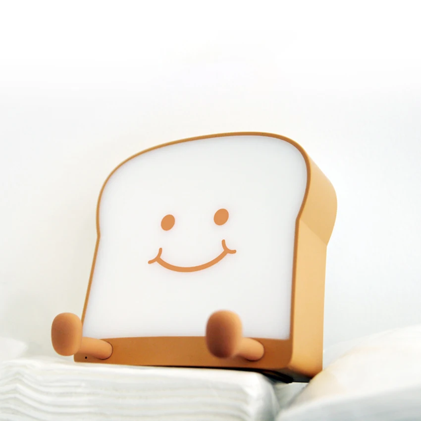 Đèn LED Sạc Đèn Ngủ, Mô Phỏng Bánh Mì Nướng Bánh Mì Ánh Sáng Trang Trí Nhà Đêm Đèn Âm Trần Phòng Ngủ Đầu Giường Chân Đèn