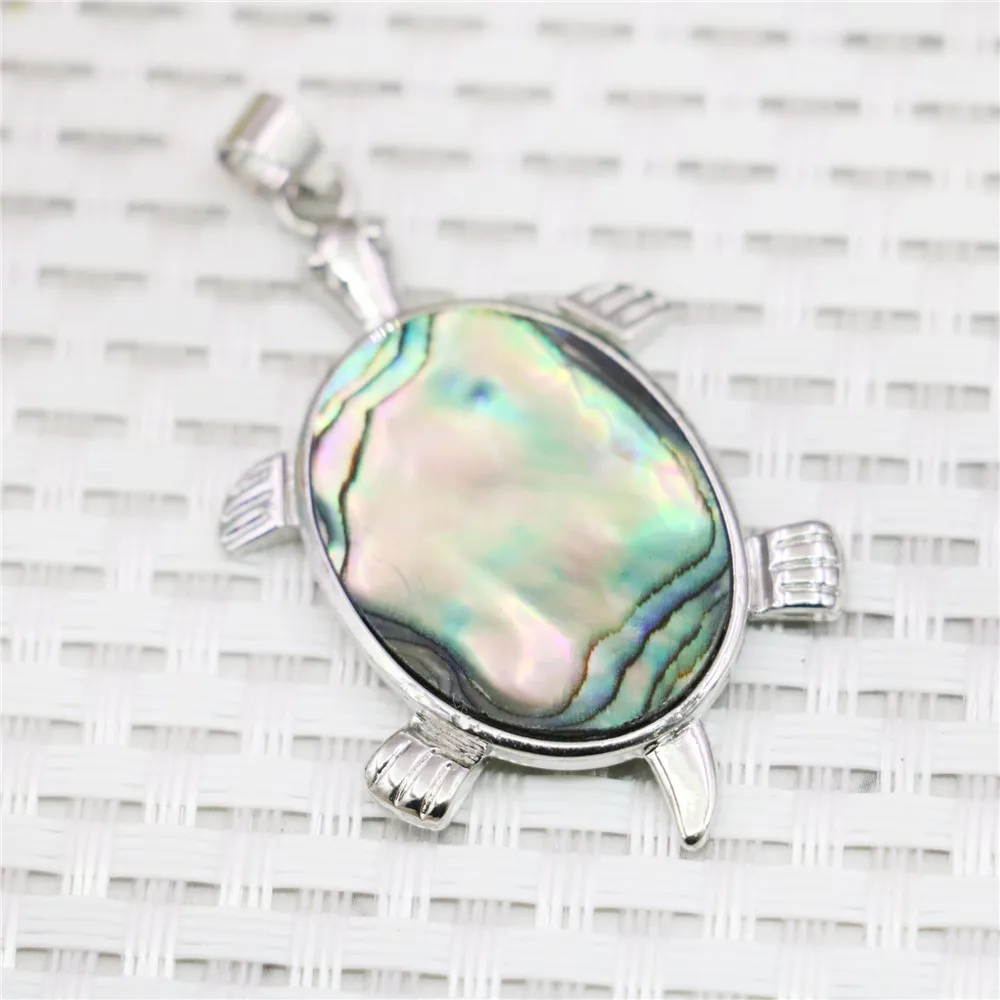 22X42mm Illusory Color Tortoise Natural Abalone Seashell Sea Shell Pendant Women Accessory Girls Fashion Jewelry Making Design