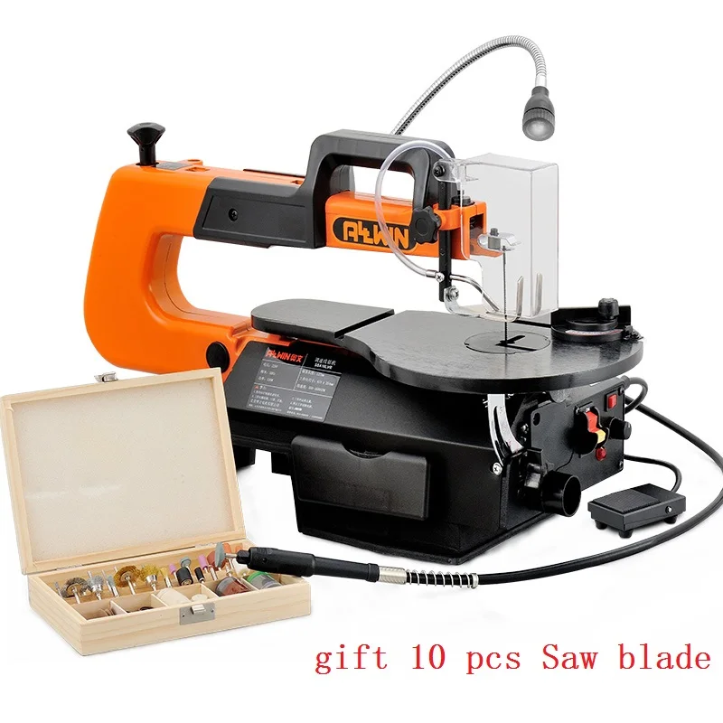 Zaagblad Klauwplaten Voor 16 Inch 220V Houtbewerking Diy Tafel Hoek Snijden Curve Zag Met 10 Messen SSA16L-VR