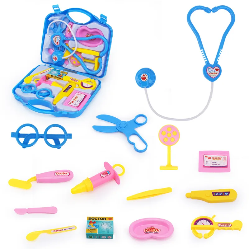 Kit médical de médecin et d'infirmière pour enfants, ensemble de jeu de simulation, étui de jeu, accessoires de jouets pour filles, 3 couleurs