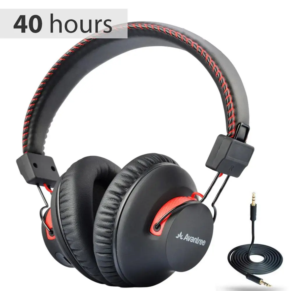 Avantree Audition 40 HR Bluetooth Over Ear Headphones with Microphone for PC Computer Phone Call, aptX HiFi Stereo