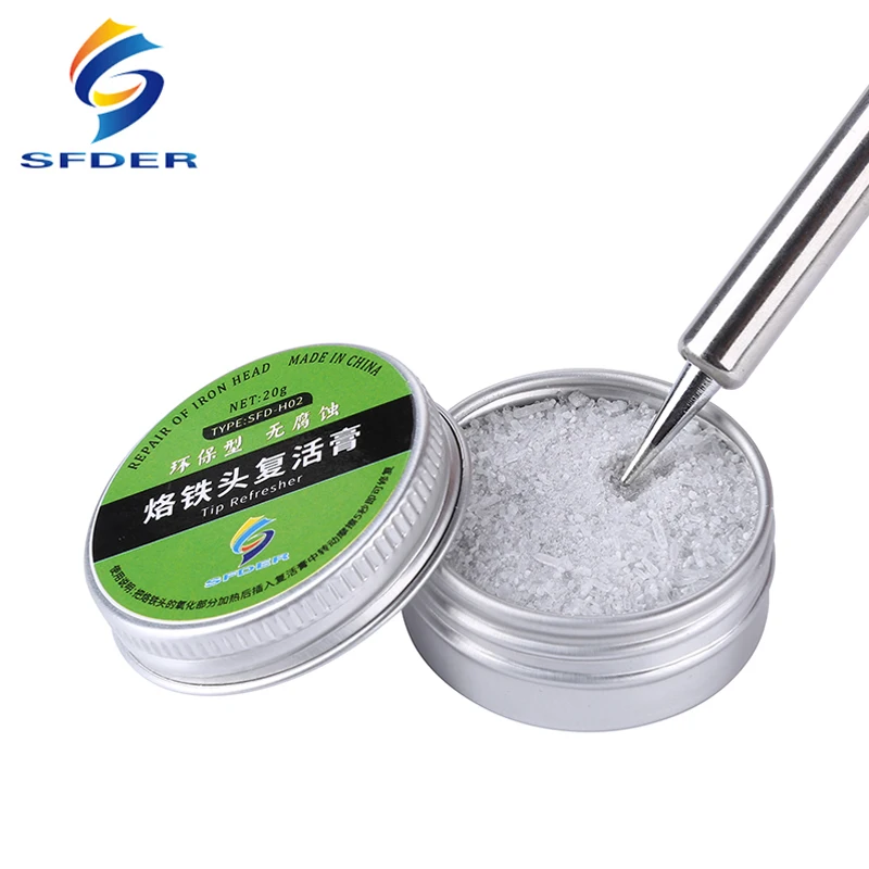 2 in 1 Lead-Free Soldering Tip Refresher Clean Paste for Oxide Solder Iron Tip Welding Head Resurrection BGA Rework Tools