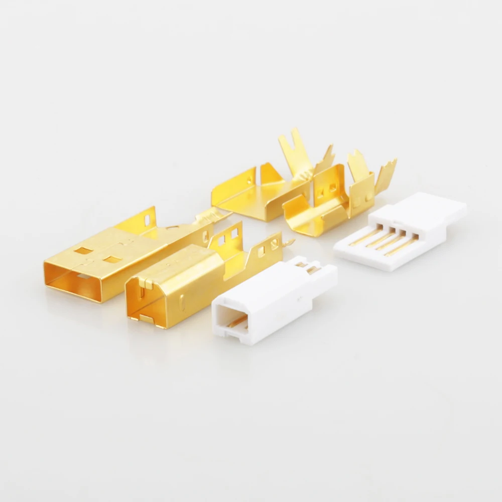 Hochwertiger, vergoldeter USB-Stecker, USB-A+USB-B, Typ A-B, für DIY-USB-Kabel, hergestellt in Taiwan. – Detail 4