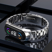 Strap For Xiaomi Mi Band 8 9 7 6 5 4 3 Stainless Metal Opaska Correa Mi Band 6 Mi band 9 Wristbands Bracelet Global Version NFC