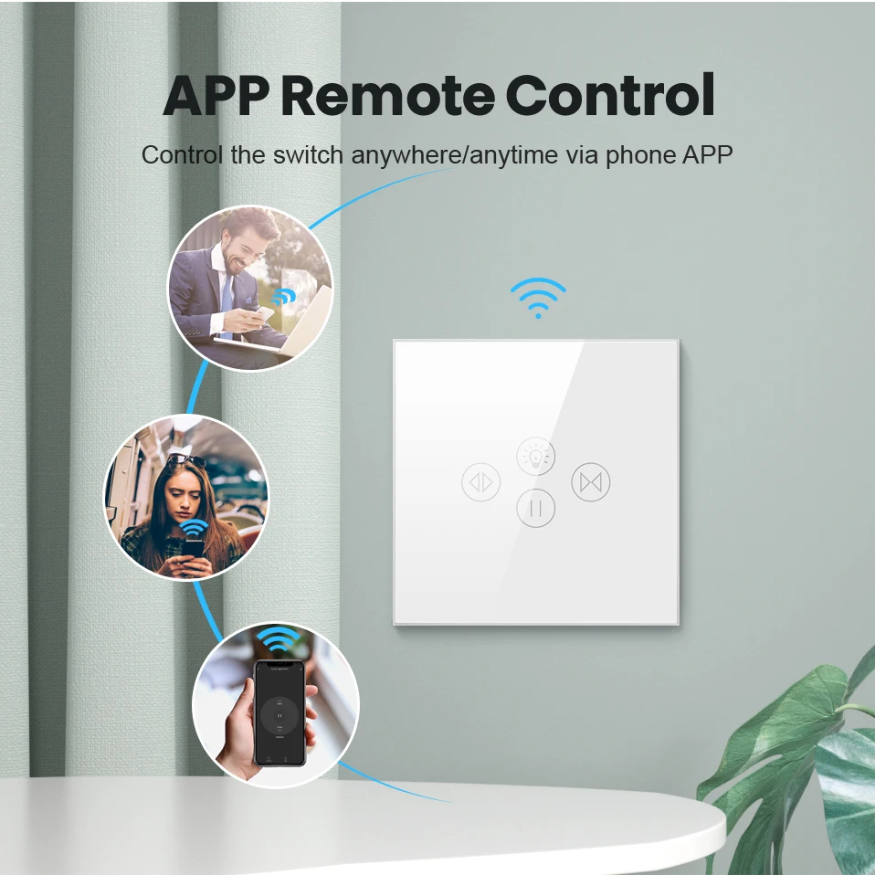 Avatto-interruptor para cortinas com wifi, tuya, motor elétrico, obturador/cortinas, automação de casa inteligente, funciona para alexa, google home