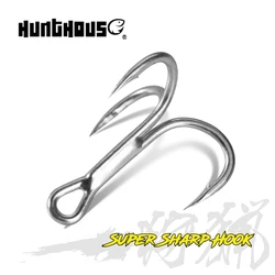 Hunthouse Fishing Treble Hook 3X Strong 10pcs/lot Fishing Accessories High Steel Carbon Saltwater For Hard Lure Tackle HOOK