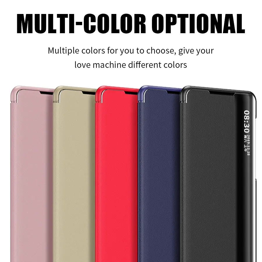 Custodia per telefono Smart Mirror di lusso per Huawei Honor P40 P30 Lite P20 Flip Cover in pelle per Mate 40 30 20 Pro Plus 10 P Smart Z 2019