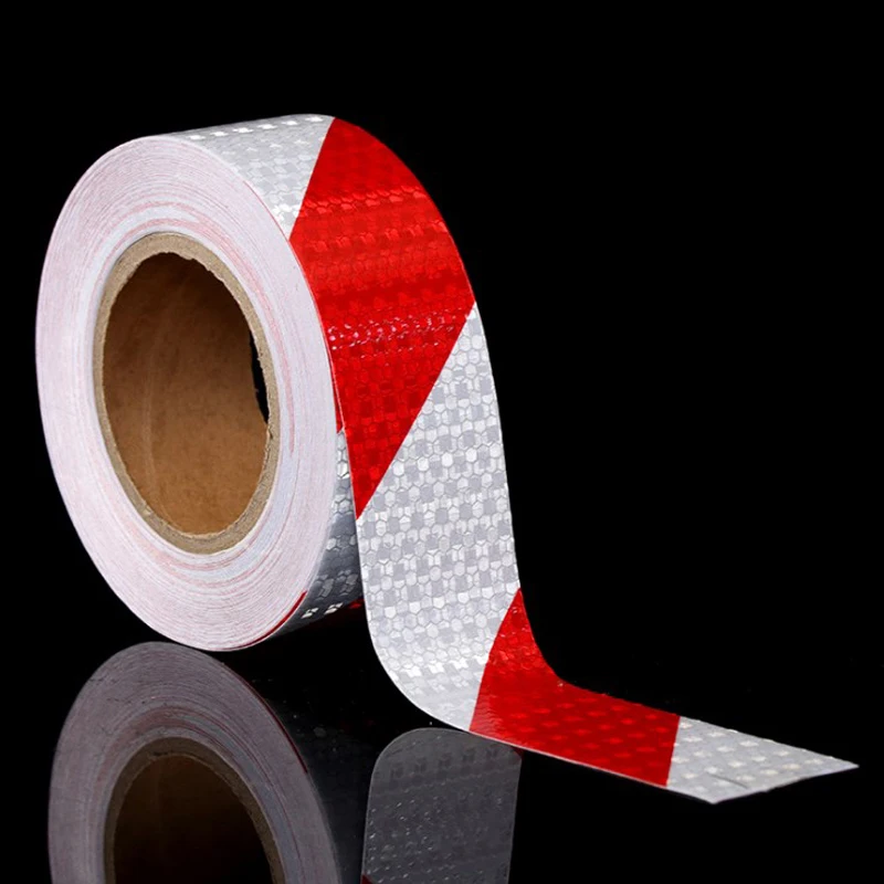 5Cm X 50M/Roll Hoge Intensiteit Outdoor Security Truck Veiligheid Waarschuwing Nacht Reflecterende Strip Tape Stickers