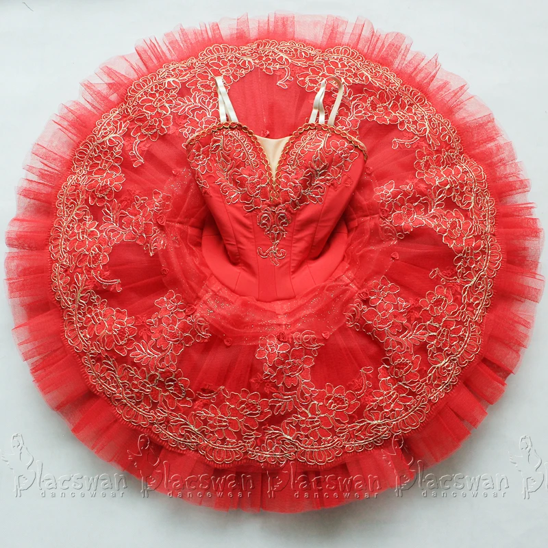 Spanish Variation Nutcracker Professional Ballet Competition Dance Costumes Red Platter Tutu BT879 image 3