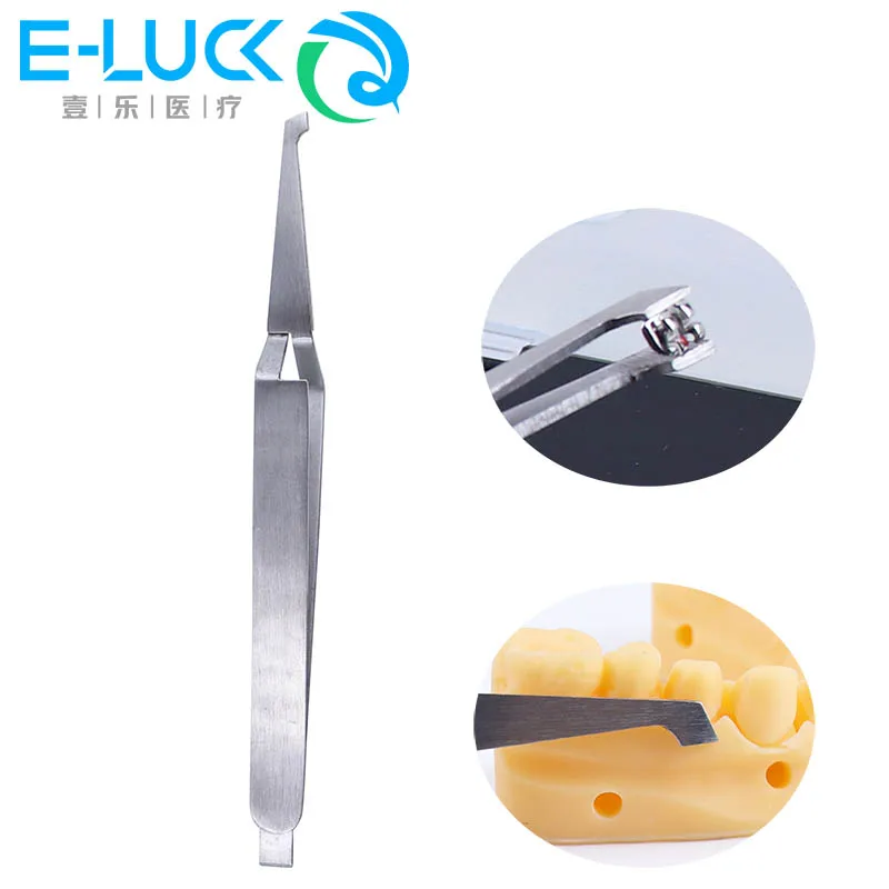 1Pcs Dental  Stainless Steel Bracket Tweezers/Orthodontic Buccal Tube Tweezer