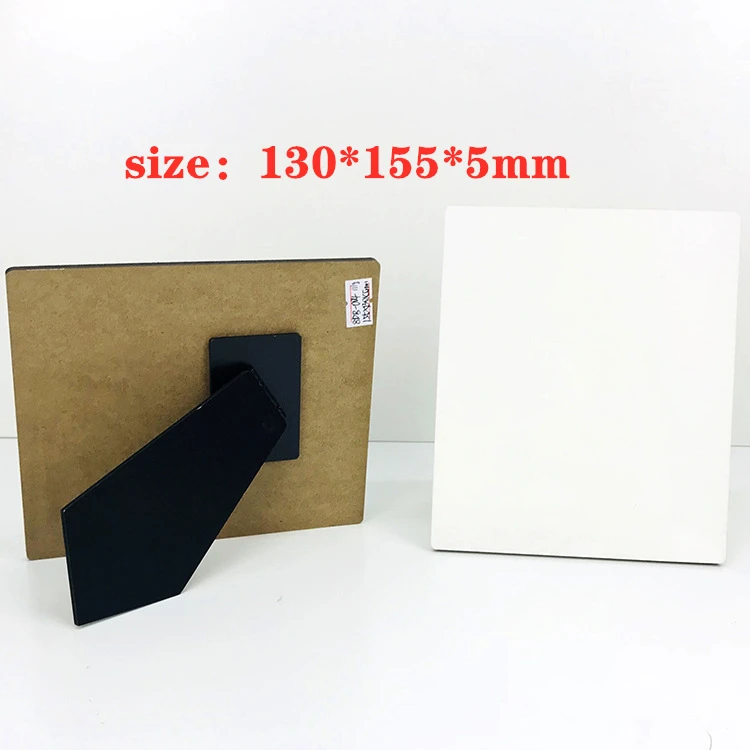 4pcs/lot Free shipping Sublimation Blanks MDF Photo Plate 130*155*5mm Tag DIY Gift Printing Sublimation Ink Transfer Print