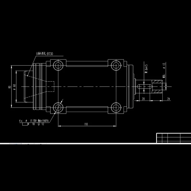 1.5KW 2Hp BT30 3000~8000rpm Power Head Power Unit 1500W Machine Tool Spindle Head for Boring Milling Cutting Machine