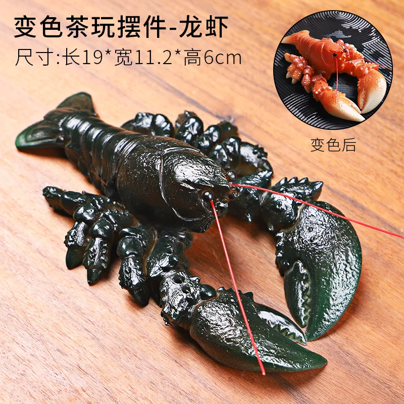 

Vivid Crab Lobster Changing Color Tea Pets Novelty Table Decoration Home Tray Tea Pet Yixing Chinese Kungfu Tea Sets