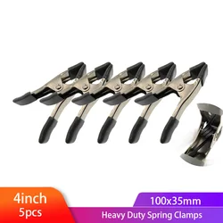 5PCS 4 Inch Steel Metal  Spring Clamps 4