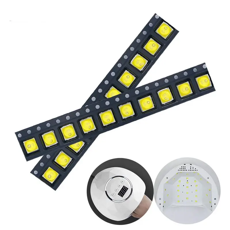 20ps dużo UV koralik 2W paznokci lamped 9.8V-10.3V SMD5054 5051 5050 lampa UV LED 365 + 395NM diody LED do paznokci słońce maszyna dla majsterkowiczów — zdjęcie 2