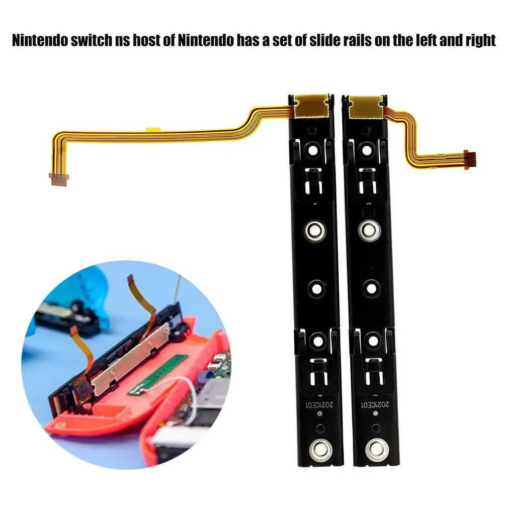 Original Repart Part Right and left Slide rail With Flex Cable Fix Part For Nintendo Switch Console NS rebuild track