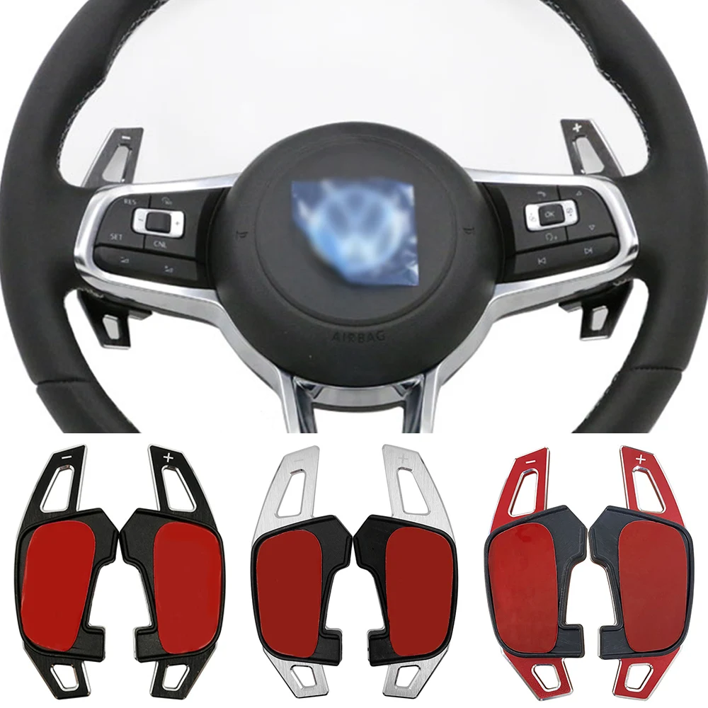 For Volkswagen Golf 7 MK7 GTI R Jetta GLI VW Tiguan Rline Car Steering Wheel DSG Shift Paddle Extension Stickers Car Accessories