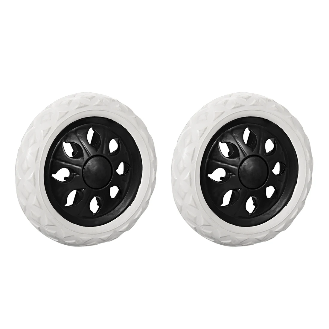 

uxcell 2pcs Shopping Cart Wheels Trolley Caster Replacement 6.5 Inch Dia Rubber Foaming Black