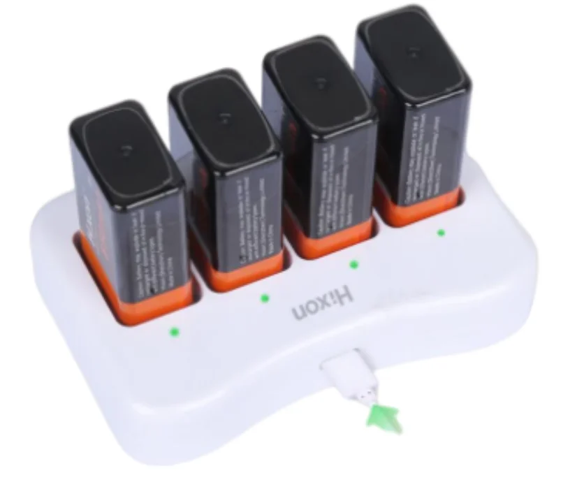 9V 6F22 850mAh Rechargeable Li-ion Battery And Charger For Smoke Detector Alarm System,Interphone,Fire Alarms.Wholesale Sale