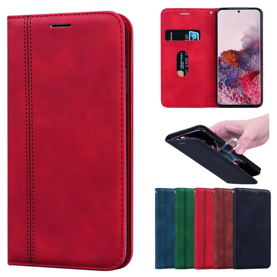 Leather Flip Case For Samsung Galaxy S20 S10 Plus A10 A20 A30 S A40 A50 A70 A01 A21 A31 A41 A51 A71 A91 A81 M31 M21 Phone Case