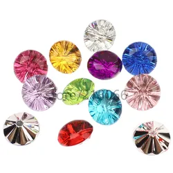 suoja 50PCS mix color Clear Flower Round Plastic Buttons Half Ball 11mm 12mm 13mm Sewing Craft U PICK