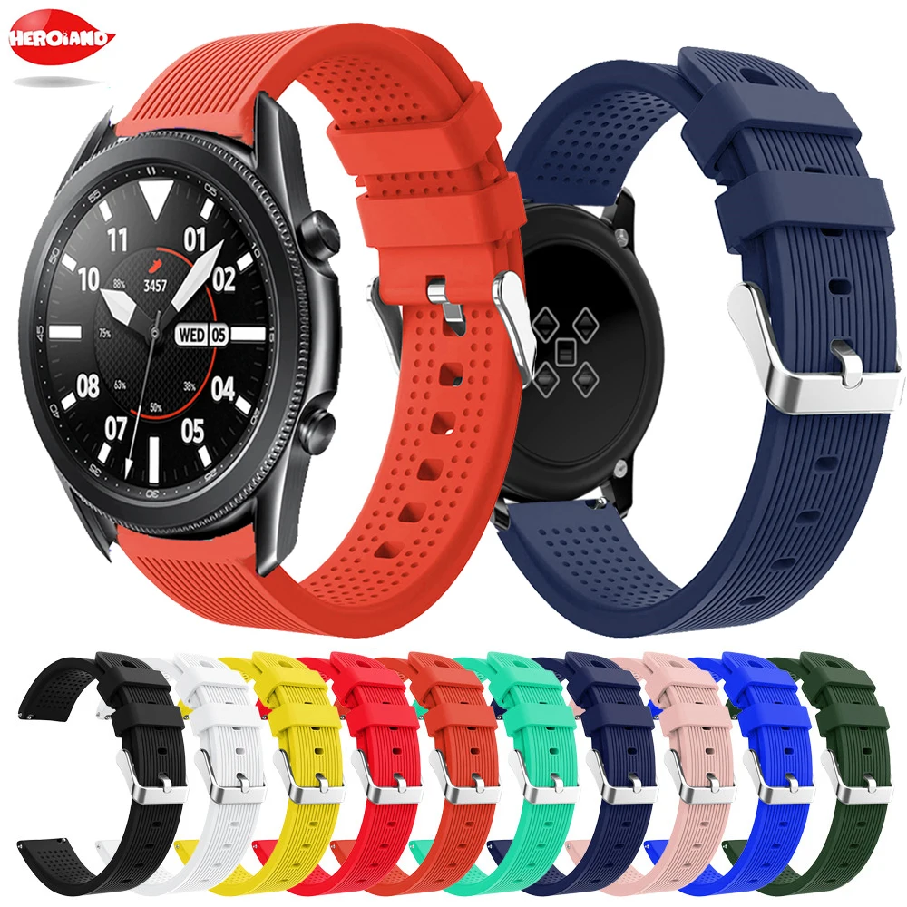 Replacement Band For Samsung Galaxy Watch 3 41mm Silicone Strap For Samsung Galaxy Watch Active 1/2 Galaxy Watch 42mm Watchbands