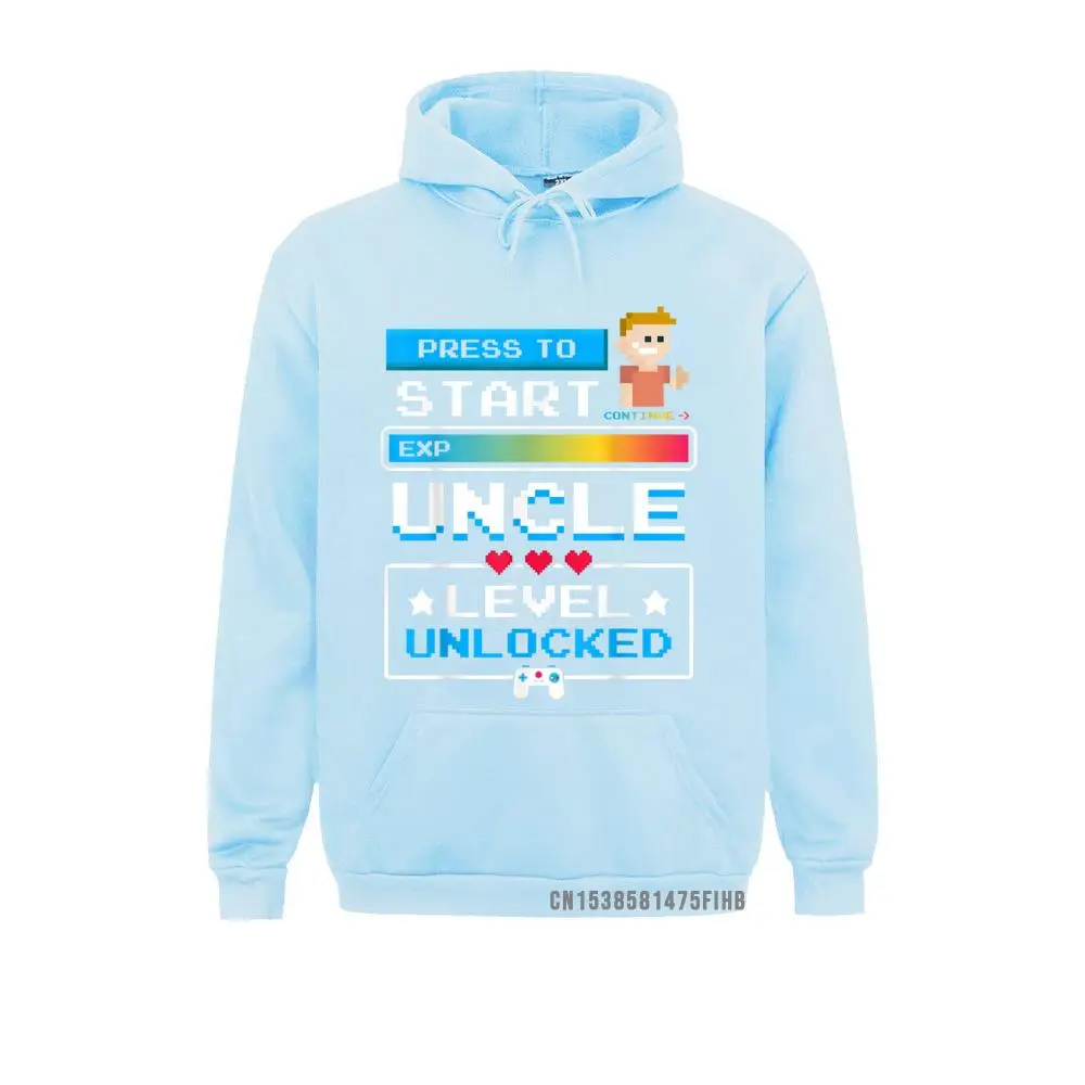 Gamer Uncle Level Unlocked Harajuku Cute First Time Uncle Gifts Youth Hoodies Group Sweatshirts Classic Sportswears Cute