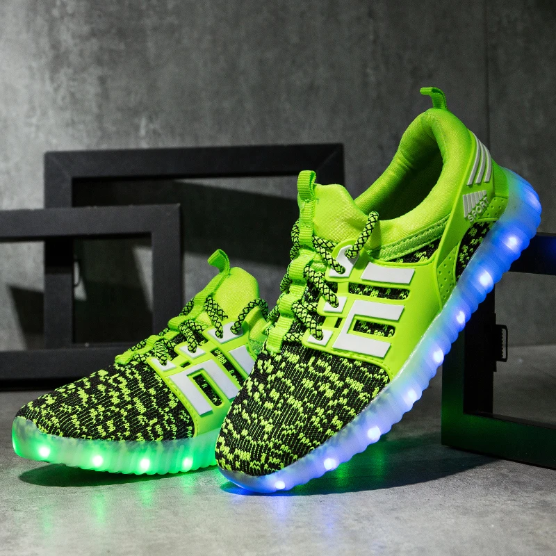 New USB Rechargeable Luminous Kids Sneakers Boys Girls Children Baby Flashing Shoes Childle Led Light Shoes Zapatillas Niño